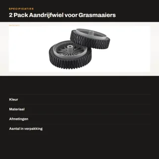 Dailygoods aandrijfwiel 2 stuks 8 inch 1,75 inch breedte tandwielmontage