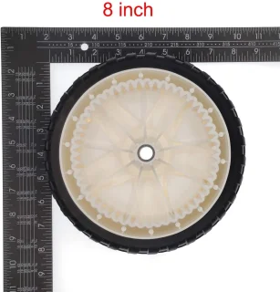 Dailygoods aandrijfwiel vervanging voor Toro, 2 wielen, wielmaat 8 inch, boring maat 1/2 inch, naafoffset 3/4 inch