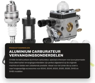 Dailygoods aftermarket carburateur voor grasmaaier - geschikt voor BG45/BG46/BG55/BG65/BG85/SH55/SH85