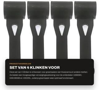Dailygoods Baggerklink 4 stuks - 109808x/100225l - Husqvarna/AYP/Craftsman