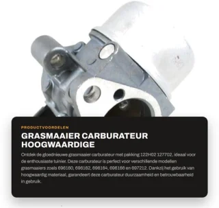 Dailygoods carburateurpakking voor grasmaaier 122H02/127702