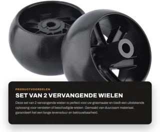 Dailygoods deck wheel vervanging 5 inch 2 stuks