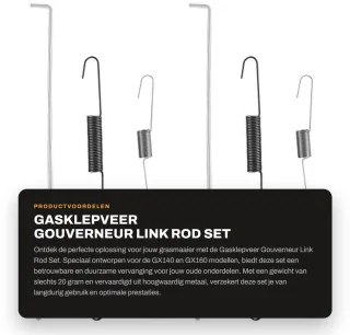 Dailygoods gasklepveer set - 2x terugstelveer - 2x veer voor snelheidsregeling - voor GX140/GX160