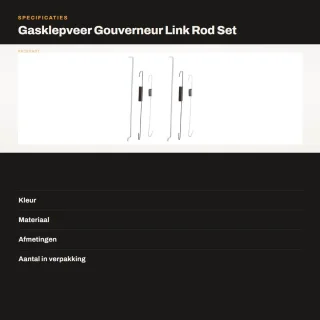 Dailygoods gasklepveer set - 2x terugstelveer - 2x veer voor snelheidsregeling - voor GX140/GX160