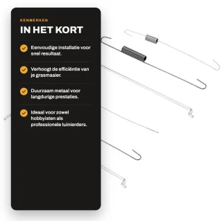 Dailygoods gasklepveer set - 2x terugstelveer - 2x veer voor snelheidsregeling - voor GX140/GX160