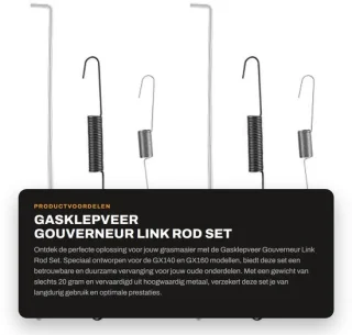 Dailygoods gasklepveer set - 2x terugstelveer - 2x veer voor snelheidsregeling - voor GX140/GX160