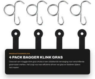 Dailygoods grasklep 4x vergrendeling en haak voor Husqvarna 532160793