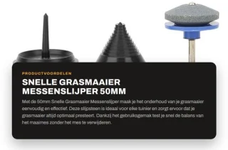 Dailygoods grasmaaier messenslijper 50mm slijpsteen