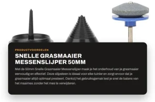 Dailygoods grasmaaier messenslijper 50mm slijpsteen