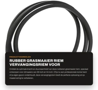 Dailygoods grasmaaier riem rubber 223,5 cm