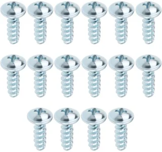 Dailygoods grasmaaier schroeven 16 stuks M5 x 16 mm verzinkt staal