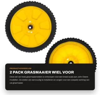 Dailygoods grasmaaierwielen 8 inch 2-pack