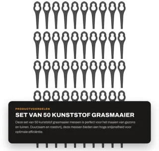 Dailygoods grassnijmes 50 stuks grasmaaier