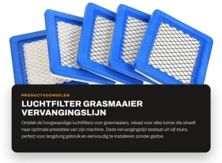 Dailygoods luchtfilter vervangingsset 5 stuks grasmaaierfilter