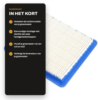 Dailygoods luchtfilter vervangingsset 5 stuks grasmaaierfilter