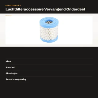 Dailygoods luchtfilter wasbaar voor Briggs 396424/396424S