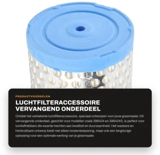 Dailygoods luchtfilter wasbaar voor Briggs 396424/396424S