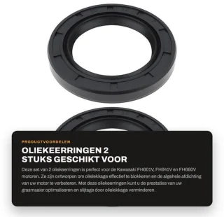 Dailygoods oliekeerringen 2 stuks - compatibel met Kawasaki FH601V/FH641V/FH680V krukas