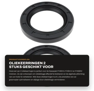 Dailygoods oliekeerringen 2 stuks voor Kawasaki FH601V/FH641V/FH680V krukas