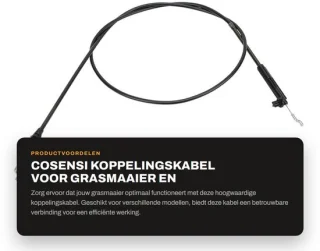 Dailygoods remkabel 147,32 cm voor Toro maaier 20013/20014/20017 onderdeelnummer 104-8676