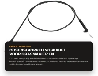 Dailygoods remkabel 147,32 cm voor Toro maaier 20013/20014/20017, onderdeelnummer 104-8676