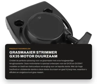 Dailygoods repeteerstarter startmotor voor grasmaaier