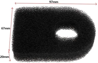 Dailygoods schuimluchtfilter 2 stuks compatibel met Atco/commodore