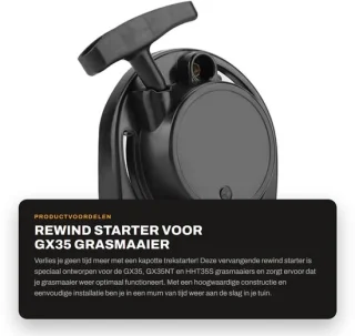 Dailygoods startkoord vervangingsonderdeel voor GX35, GX35NT en HHT35S grasmaaier