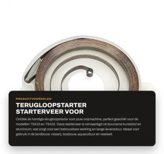 Dailygoods terugloopstarter starterveer - geschikt voor TS410/TS420