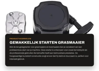 Dailygoods terugslagstarter kunststof voor grasmaaier en bosmaaier