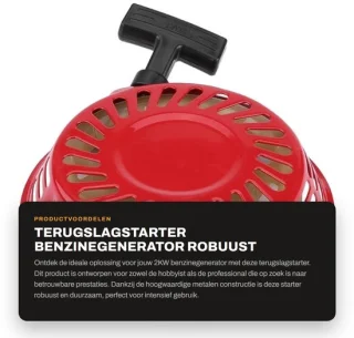 Dailygoods terugslagstarter voor 2kw 168f benzinegenerator