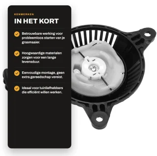 Dailygoods terugslagtrekstarter voor 4-takt motoren geschikt voor GXH50, GXV50 en WX15 voor grasmaaier en Whackerplaten