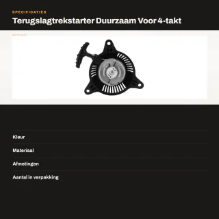 Dailygoods terugslagtrekstarter voor 4-takt motoren geschikt voor GXH50, GXV50 en WX15 voor grasmaaier en Whackerplaten