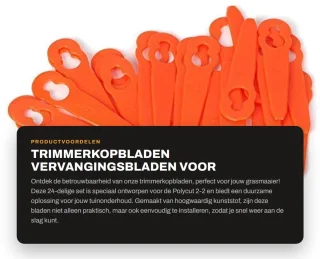 Dailygoods trimmerkopbladen vervangingsbladen voor grasmaaier oranje 24-delig