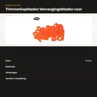 Dailygoods trimmerkopbladen vervangingsbladen voor grasmaaier oranje 24-delig