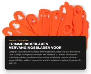 Dailygoods trimmerkopbladen vervangingsbladen voor grasmaaier oranje 24-delig