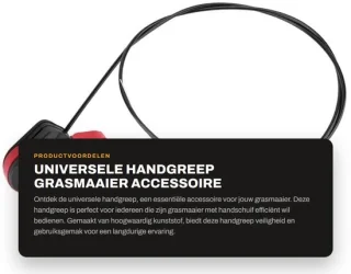 Dailygoods universele grasmaaierhandgreep kunststof