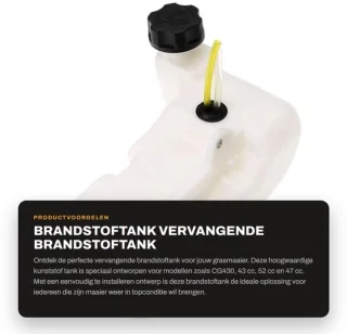Dailygoods vervangende brandstoftank kunststof