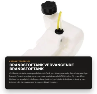 Dailygoods vervangende brandstoftank kunststof voor CG430/52CC/47CC