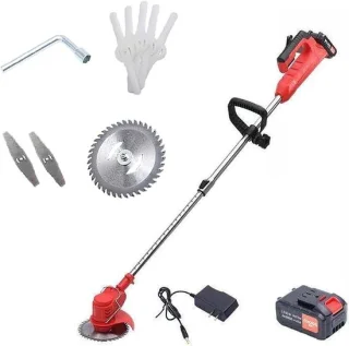 Draadloze Grasmaaier - Grastrimmer Elektrisch - Gazon Onderhoud - Verstelbare Steel - 2 kg - Zwart