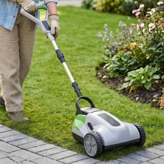 Eenhands grasmaaier en accu grastrimmer