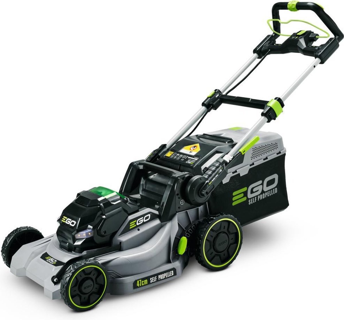 De Ego LM1903E-SP 47 cm accu grasmaaier kit inclusief accu en lader in één oogopslag