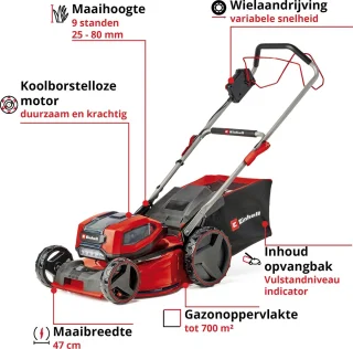 Einhell GP-CM 36/47 S Li BL Accu grasmaaier Kit
