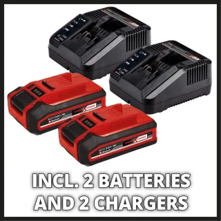 Einhell Power X-Change GE-CM 36/37 Li Grasmaaier + GE-CG 18/1 Li Grasschaar inclusief 2 accu's en laders