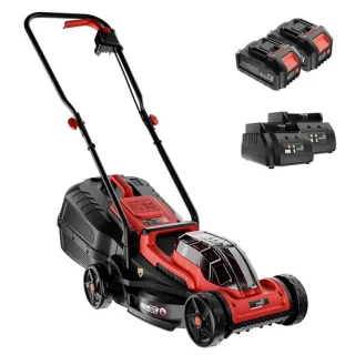 Elektrische Accu-grasmaaier 32 cm - Zwart