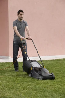 Elektrische duwmaaier compact grijs