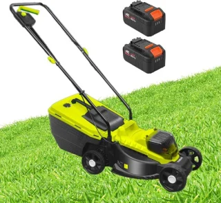 Elektrische Grasmaaier - Accu Grasmaaier Zelfrijdend - Gazon Onderhouden - Borstelloze Motor - 33 cm Maaibreedte - Zwart