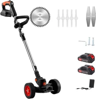 Elektrische grasmaaier en draadloze trimmer