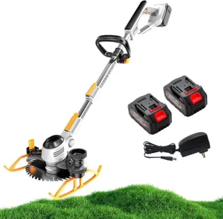 Elektrische grasmaaier en onkruidtrimmer