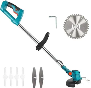 Elektrische grasmaaier en snoerloze grastrimmer